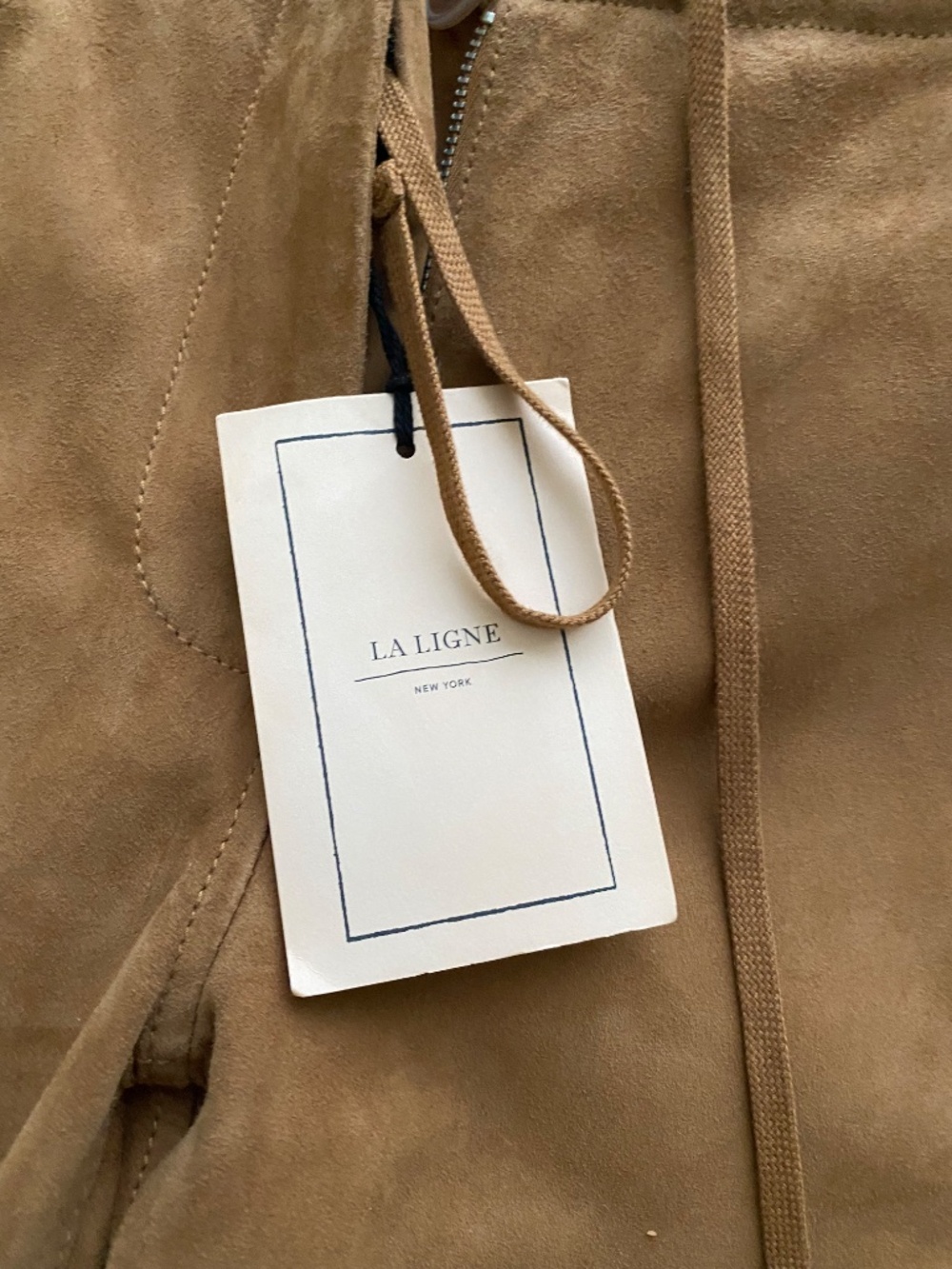 NWT La Ligne Jenny Suede Tan Wide-Leg Pants - XS - Picture 8 of 9